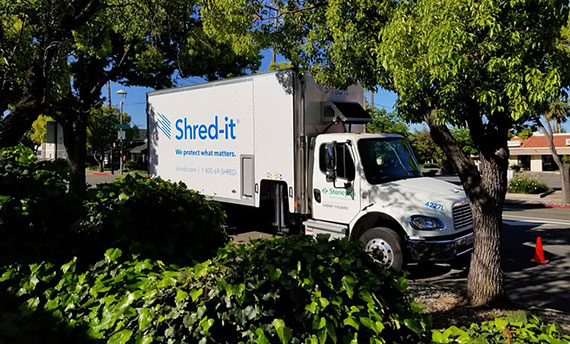 Image of our annual shredding event 2018!